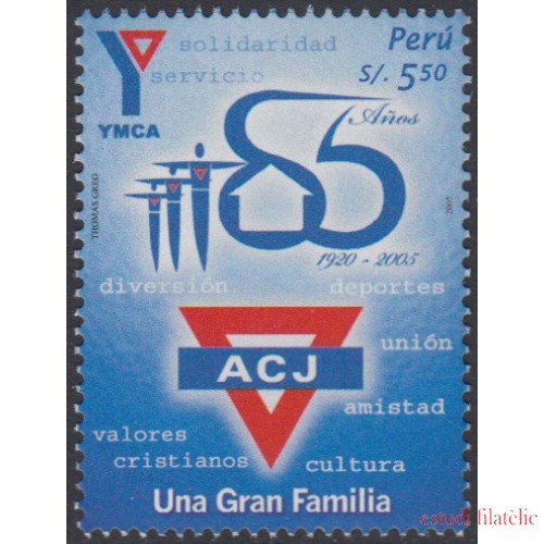 Perú 1524 2006 85 Aniversario de la Asociación de Cristianos Jóvenes  MNH
