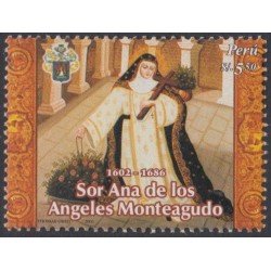Perú 1525 2006 Sor Ana de los Angeles Monteagudo MNH Perú 1525 2006 Sor Ana de los Angeles Monteagudo MNH