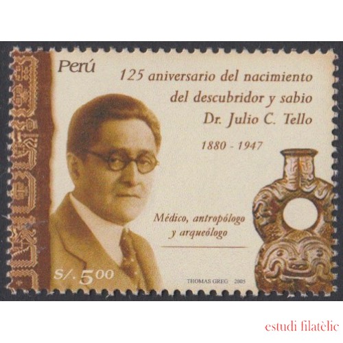 Perú 1526 2006 125 Aniversario del nacimiento de Julio C Tello MNH