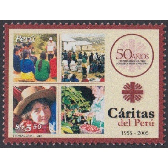 Perú 1527 2006 50 Años de la asociación humanitaria Caritas del Perú MNH Perú 1527 2006 50 Años de la asociación humanitaria Caritas del Perú MNH