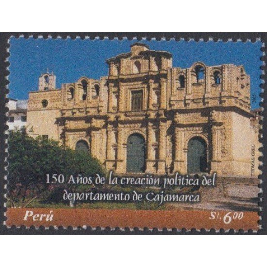 Perú 1529 2006 150 Aniversario del departamento de Cajamarca MNH Perú 1529 2006 150 Aniversario del departamento de Cajamarca MNH
