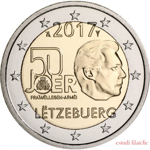 Luxemburgo 2017 2 € euros conmemorativos 50º Av Servicio Militar Voluntario 