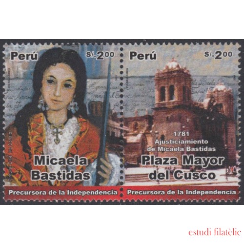 Perú 1575/76 2006 Micaela Bastidas MNH