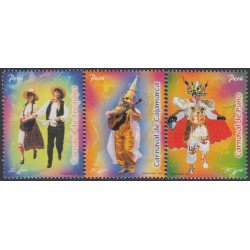 Perú 1577/79 2006 Carnavales Trajes típicos MNH Perú 1577/79 2006 Carnavales Trajes típicos MNH