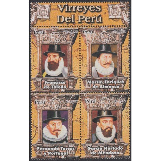 Perú 1582/85 2006 Virreyes del Perú MNH Perú 1582/85 2006 Virreyes del Perú MNH