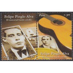 Perú 1630/31 2007 Felipe Pinglo Alva músico music guitarra guitar MNH Perú 1630/31 2007 Felipe Pinglo Alva músico music guitarra guitar MNH