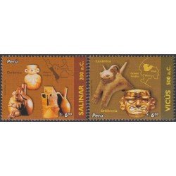 Perú 1632/33 2007 Civilizaciones precolombinas MNH Perú 1632/33 2007 Civilizaciones precolombinas MNH