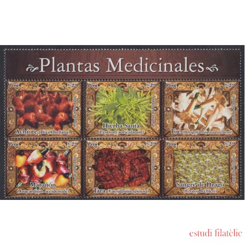 Perú 1655/60 2007 Plantas medicinales flora MNH