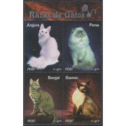 Perú 1693/96 2007 Razas de gatos cats MNH Perú 1693/96 2007 Razas de gatos cats MNH