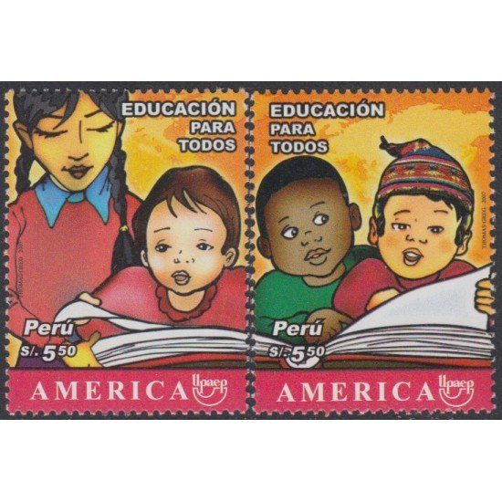 Perú 1698/99 2007 América UPAEP Educación para todos MNH Perú 1698/99 2007 América UPAEP Educación para todos MNH