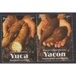 Perú 1712/13 2007 Raíces Alimenticias Yuca Yacón MNH Perú 1712/13 2007 Raíces Alimenticias Yuca Yacón MNH