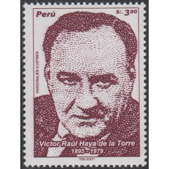 Perú 1717 2008 Personajes Ilustres Víctor Raúl Haya de la Torre MNH Perú 1717 2008 Personajes Ilustres Víctor Raúl Haya de la Torre MNH
