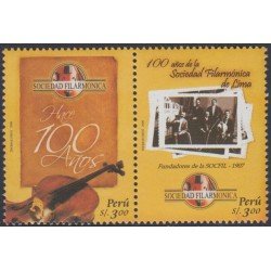 Perú 1722/23 2008 100 Años de la Sociedad Filarmónica de Lima MNH Perú 1722/23 2008 100 Años de la Sociedad Filarmónica de Lima MNH