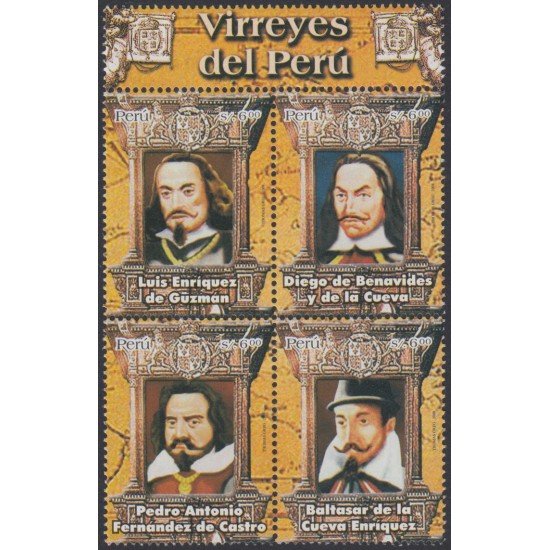 Perú 1727/30 2008 Virreyes del Perú MNH