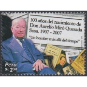 Perú 1739 2008 100 años del nacimiento de Don Aurelio Miró Quesada Sosa MNH