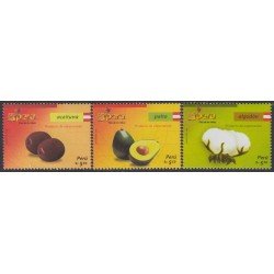 Perú 1741/43 2008 Producto agricolas de exportación MNH Perú 1741/43 2008 Producto agricolas de exportación MNH