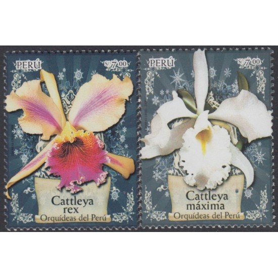 Perú 1754/55 2008 Orquídeas del Perú orchid MNH Perú 1754/55 2008 Orquídeas del Perú orchid MNH