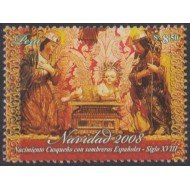 Perú 1774 2008 Navidad Nacimiento Cusqueño con sombreros de españoles MNH