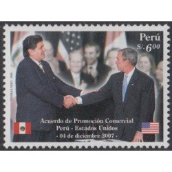 Perú 1775 2008 Acuerdo de promoción comercial Perú - Estados Unidos MNH Perú 1775 2008 Acuerdo de promoción comercial Perú - Estados Unidos MNH