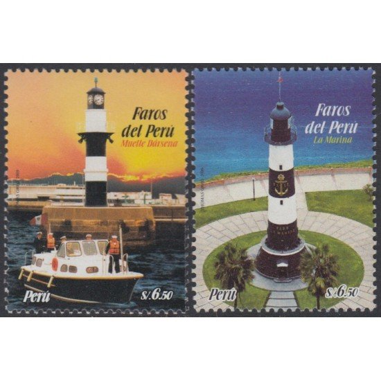 Perú 1779/80 2009 Faros del Perú lighthouse MNH