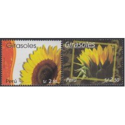 Perú 1781/82 2009 Flora Girasoles MNH Perú 1781/82 2009 Flora Girasoles MNH