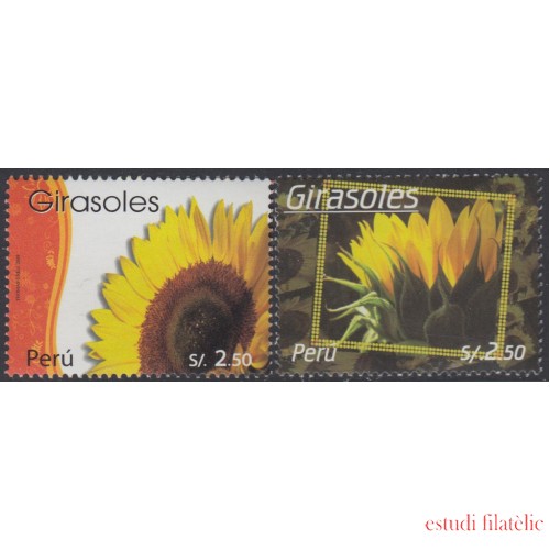 Perú 1781/82 2009 Flora Girasoles MNH