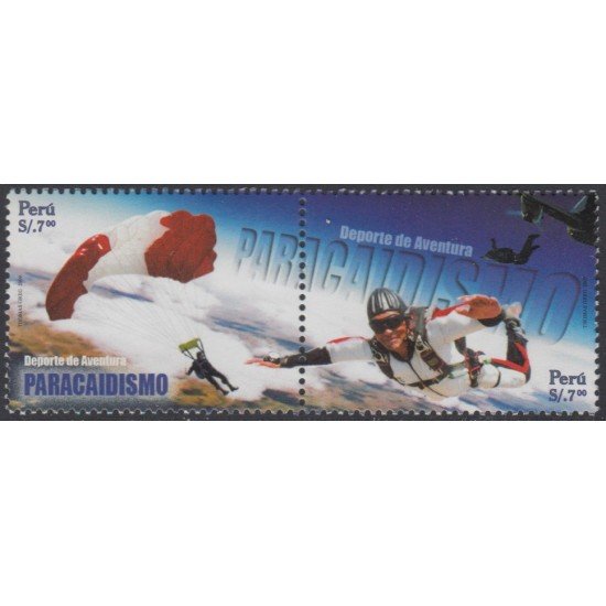 Perú 1788/89 2009 Deporte de aventura Paracaidismo MNH Perú 1788/89 2009 Deporte de aventura Paracaidismo MNH