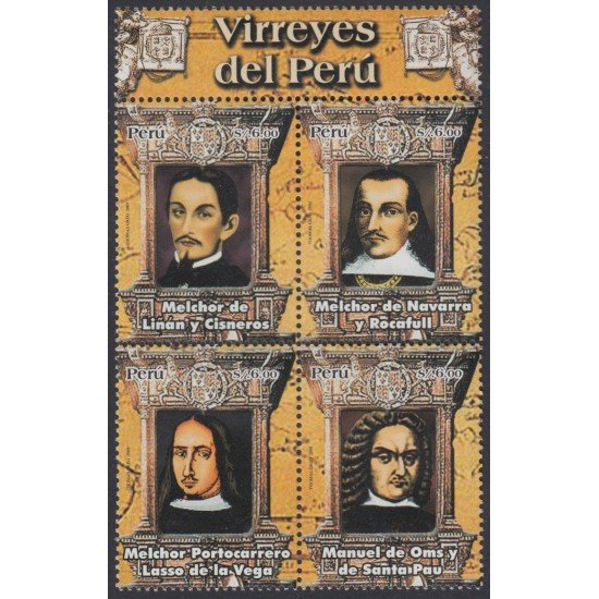 Perú 1793/96 2009 Virreyes Melchor de Liñán MNH Perú 1793/96 2009 Virreyes Melchor de Liñán MNH