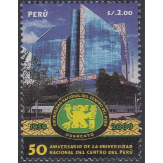 Perú 1797 2009 50 Años de la universidad Nacional del centro de Perú MNH Perú 1797 2009 50 Años de la universidad Nacional del centro de Perú MNH