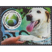 Perú 1800 2009 Día mundial de la lucha contra la rabia perro dog fauna MNH