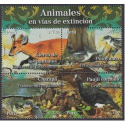 Perú 1803/06 2009 Animales en vía de extinción fauna MNH Perú 1803/06 2009 Animales en vía de extinción fauna MNH