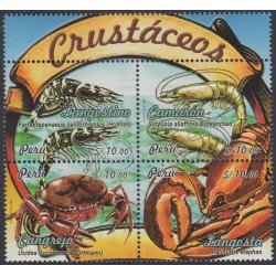 Perú 1810/13 2009 Fauna Crustáceos MNH Perú 1810/13 2009 Fauna Crustáceos MNH
