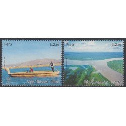 Perú 1825/26 2009 Lago Titicaca Río Amazonas MNH Perú 1825/26 2009 Lago Titicaca Río Amazonas MNH