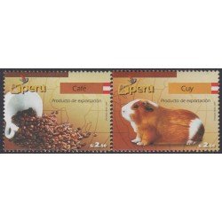 Perú 1829/30 2009 Producto de exportación fauna Cuy MNH Perú 1829/30 2009 Producto de exportación fauna Cuy MNH