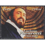 Perú 1838 2009 Luciano Pavarotti ópera  MNH