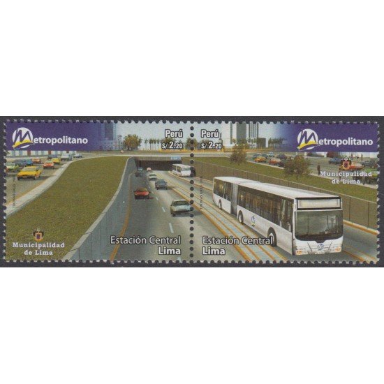 Perú 1846/47 2010 Estación central de Lima MNH Perú 1846/47 2010 Estación central de Lima MNH