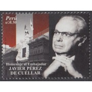 Perú 1856 2010 Homenaje al Embajador Javier Pérez de Cuellar MNH