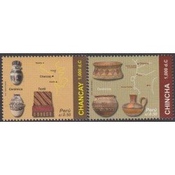 Perú 1861/62 2010 Culturas Antiguas Cerámica y textil Chancay MNH Perú 1861/62 2010 Culturas Antiguas Cerámica y textil Chancay MNH