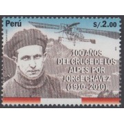 Perú 1863 2010 100 años del cruce de Los Alpes por Jorge Chávez MNH