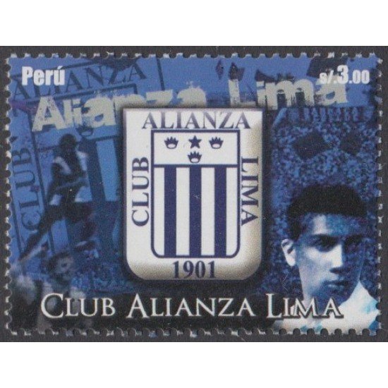 Perú 1867 2010 Fútbol Club Alianza Lima MNH Perú 1867 2010 Fútbol Club Alianza Lima MNH