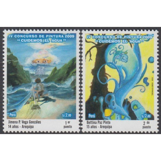 Perú 1868/69 2010 IV Concurso de pintura Cuidemos el agua MNH Perú 1868/69 2010 IV Concurso de pintura Cuidemos el agua MNH