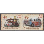 Perú 1883/84 2010 150 Años de bomberos voluntarios Firefighters  MNH