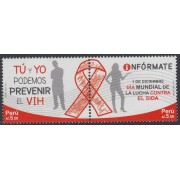 Perú 1897/98 2011  1 de Diciembre Día Mundial de la lucha contra el Sida VIH  MNH