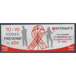 Perú 1897/98 2011 1 de Diciembre Día Mundial de la lucha contra el Sida VIH MNH Perú 1897/98 2011 1 de Diciembre Día Mundial de la lucha contra el Sida VIH MNH