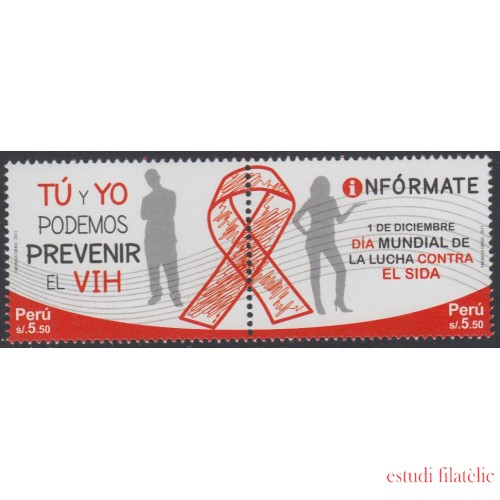 Perú 1897/98 2011  1 de Diciembre Día Mundial de la lucha contra el Sida VIH  MNH