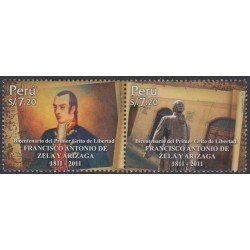 Perú 1899/00 2011 Bicentenario del 1er grito de Libertad Francisco de Zela MNH Perú 1899/00 2011 Bicentenario del 1er grito de Libertad Francisco de Zela MNH