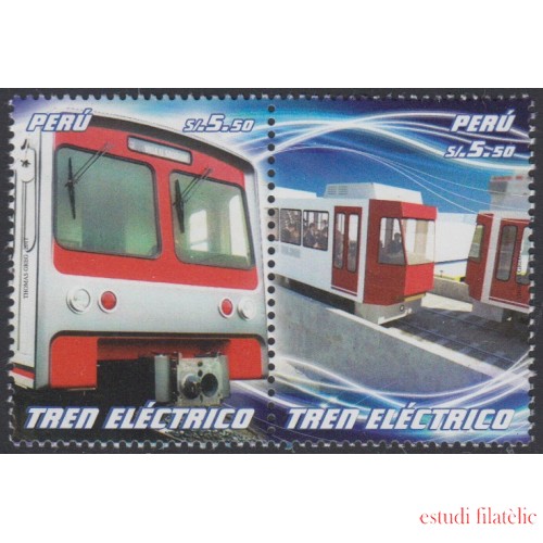 Perú 1914/15 2011 Trenes eléctricos train ralway  MNH