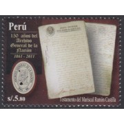 Perú 1970 2011 150 años del archivo general de la nación MNH