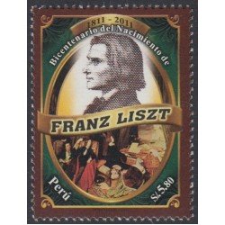 Perú 1986 2011 Bicentenario del nacimiento de Franz Liszt MNH Perú 1986 2011 Bicentenario del nacimiento de Franz Liszt MNH