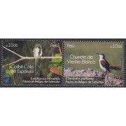 Perú 1987 2011 Fauna en peligro de extinción Pájaros Birds MNH